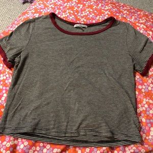 Striped cropped tee
